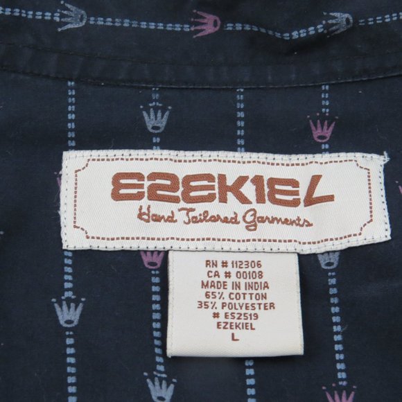 Vintage Skateboard Shirt - Ezekiel Crown Pin Stripe Button down - Men's Large - Picture 9 of 9